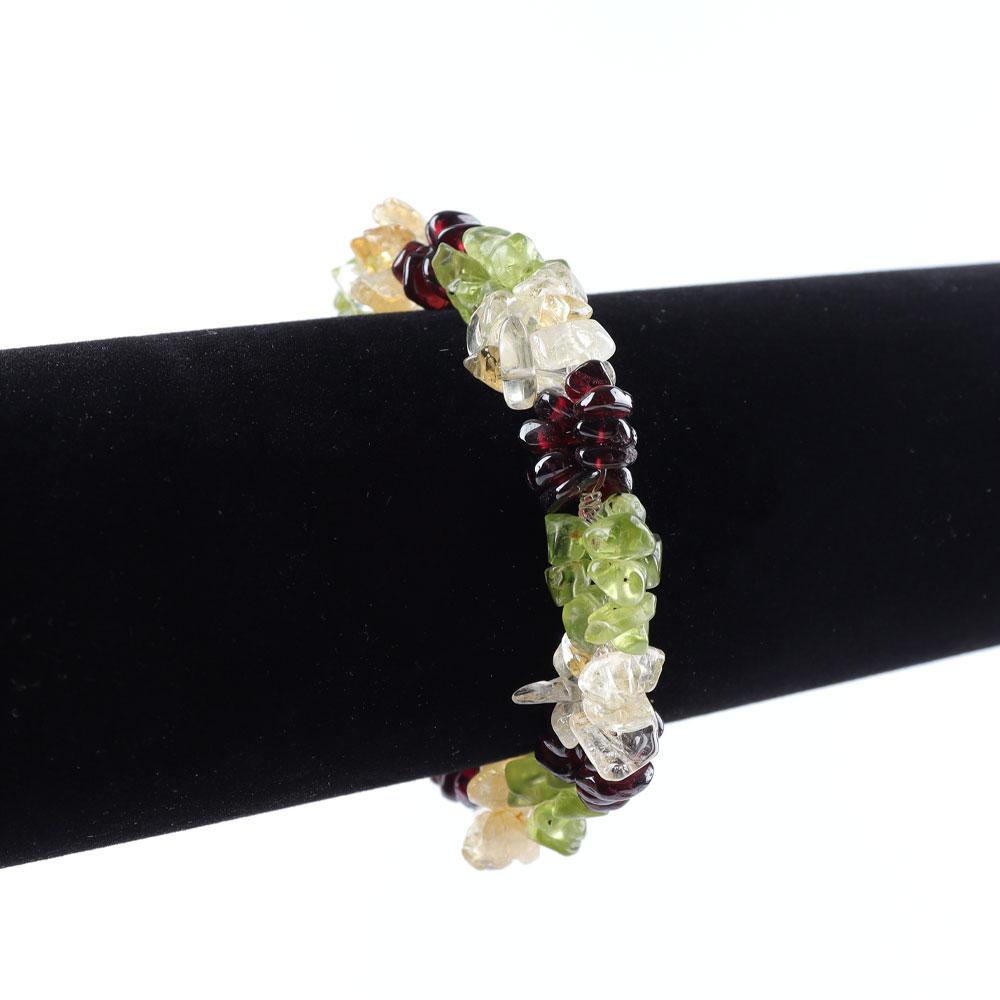 Peridot Garnet Citrine Mixed Chips Bracelet Best Crystal Wholesalers