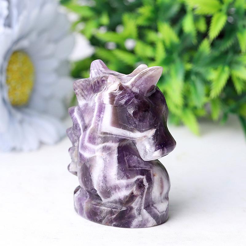 2.3" Dream Amethyst Unicorn Crystal Carvings Animal Bulk Best Crystal Wholesalers