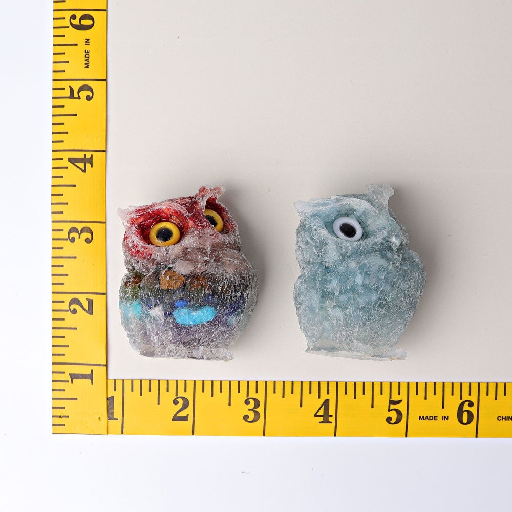 2.4" Resin Owl Crystal Carving Best Crystal Wholesalers