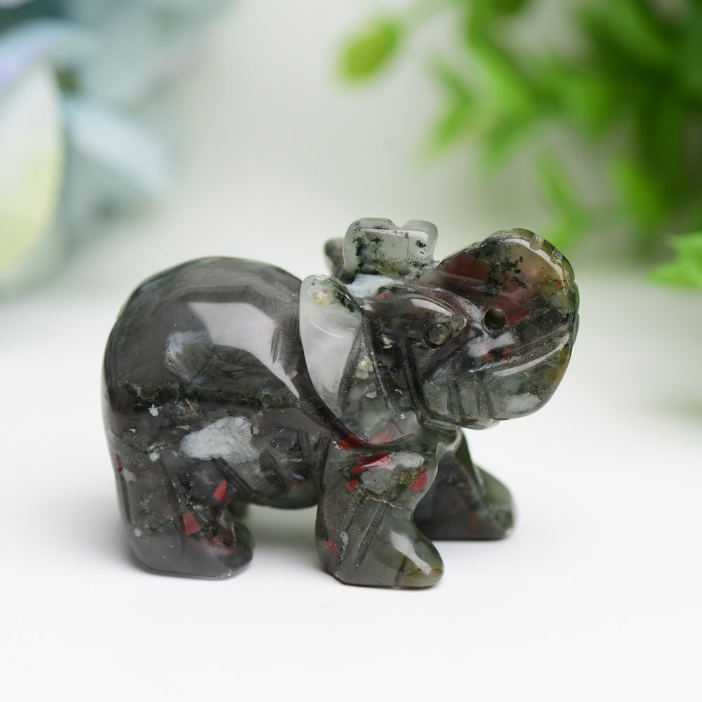 2.0" Mixed Crystal Elephant Animal Crystal Carving Bulk Best Crystal Wholesalers