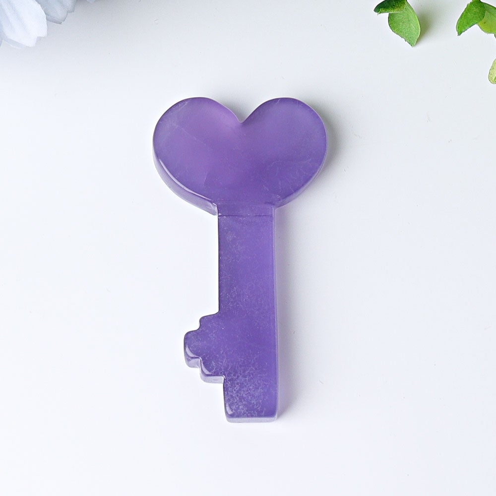 3" Fluorite Heart Key Crystal Carvings Model Bulk Best Crystal Wholesalers