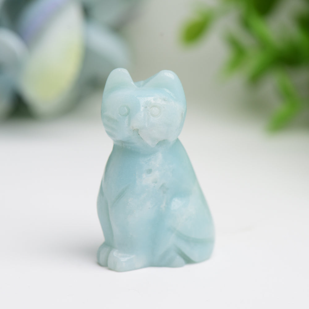 1.5" Mini Mixed Crystal Cat Animal Crystal Carving Bulk Best Crystal Wholesalers