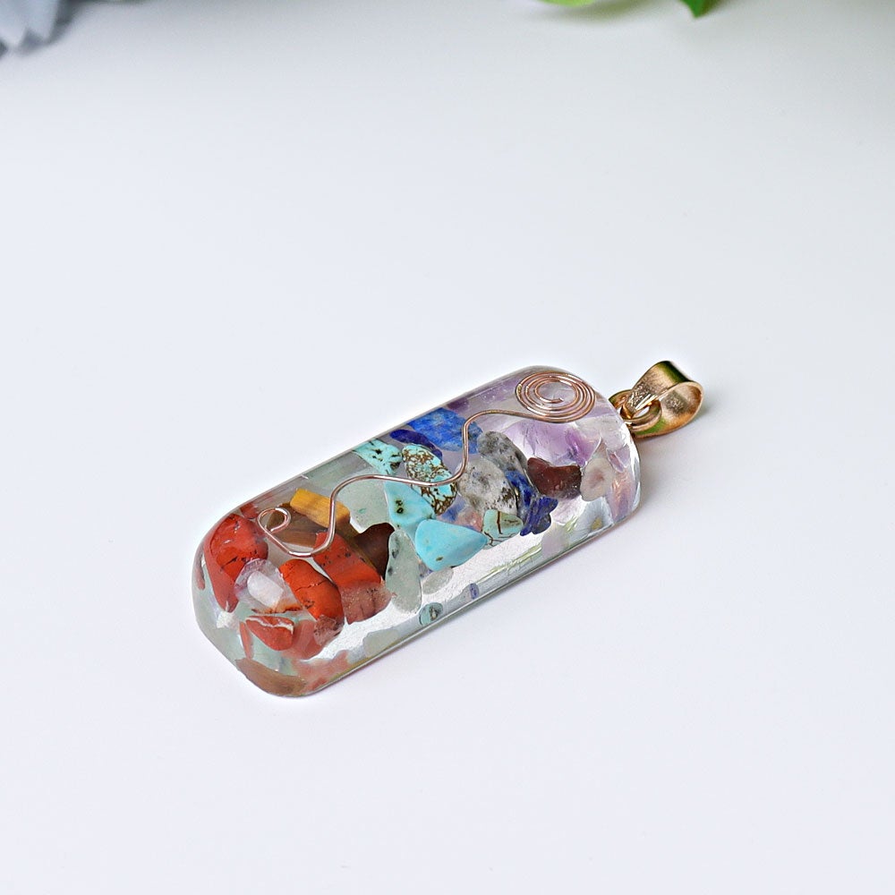 1.8" Chakra Resin Crystal Pendant Best Crystal Wholesalers