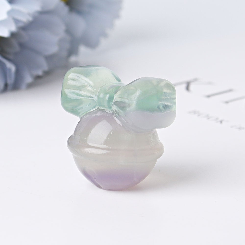 1.6" Fluorite Ring Bell Crystal Carvings for Christmas Best Crystal Wholesalers