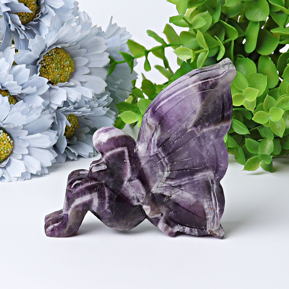 3.5" Dream Amethyst Fairy Crystal Carvings