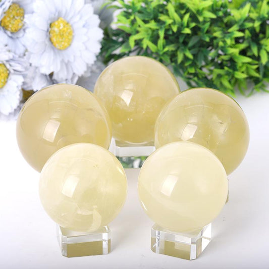 2.0"-4.5" Citrine Sphere Best Crystal Wholesalers