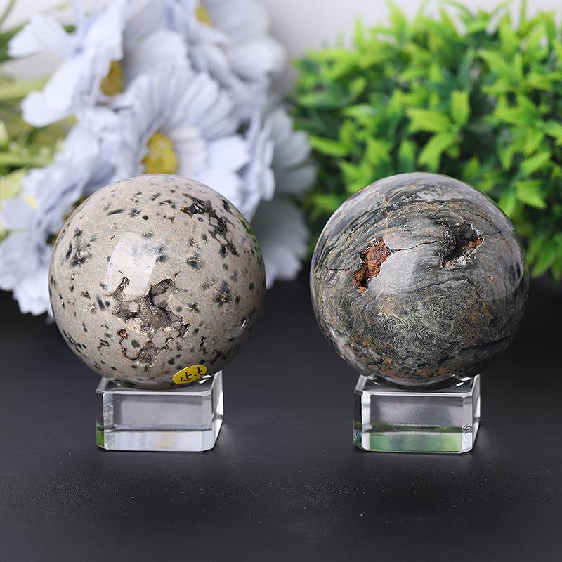 1.5"-4.0" Ocean Jasper Sphere Best Crystal Wholesalers