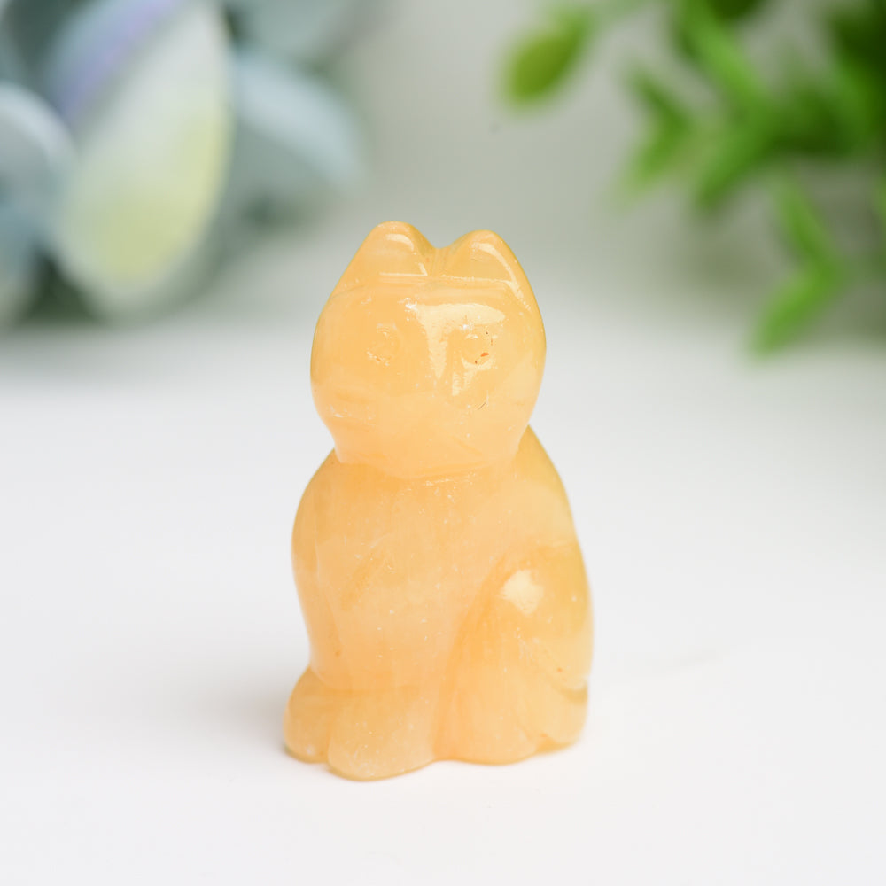 1.5" Mini Mixed Crystal Cat Animal Crystal Carving Bulk Best Crystal Wholesalers