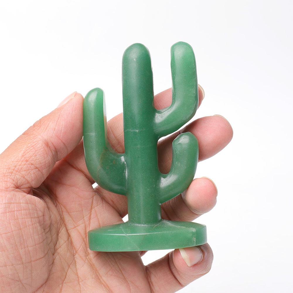 Natural Aventurine Cactus Carving Plants Bulk Best Crystal Wholesalers