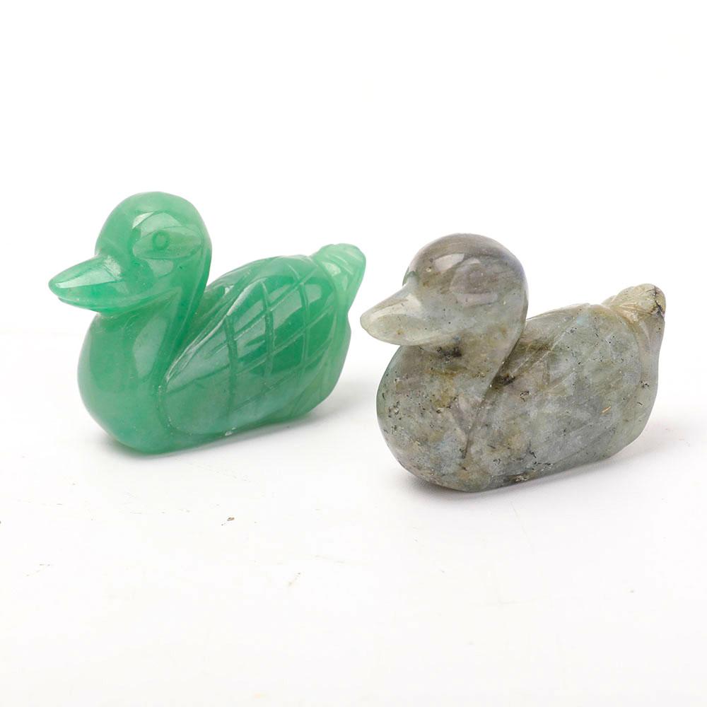 2" Aventurine Labradorite Duck Carvings Animal Bulk Best Crystal Wholesalers