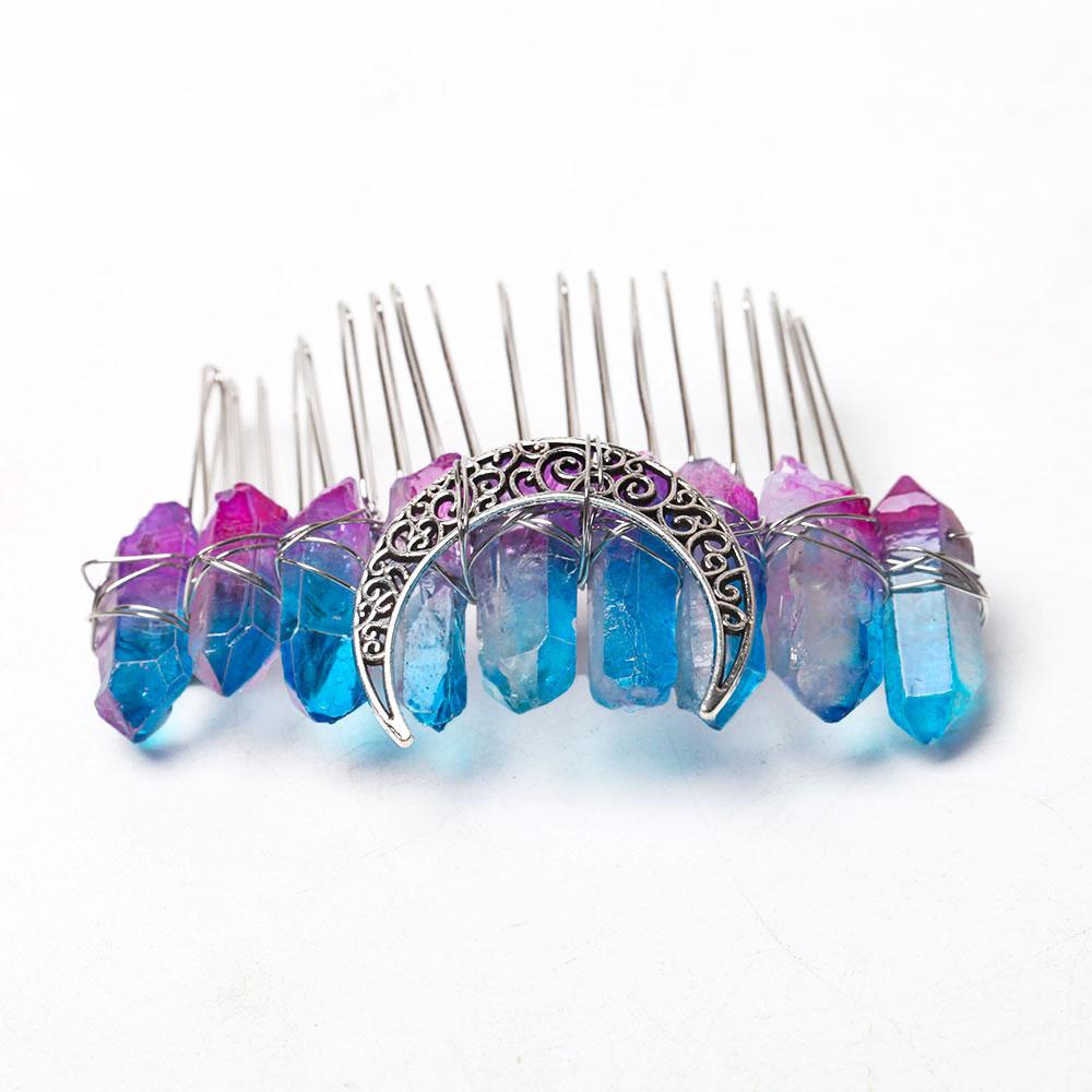 3" Aura Crystal Crown Comb Best Crystal Wholesalers