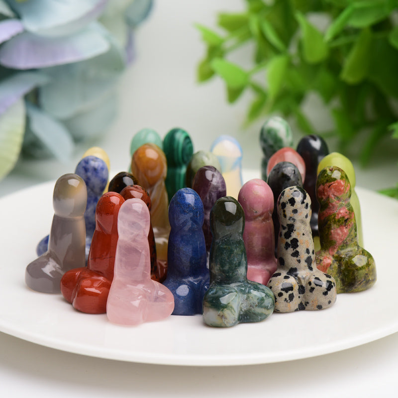 1.1" Mixed Crystal Mini Penis Crystal Carving Model Bulk Crystal wholesale suppliers