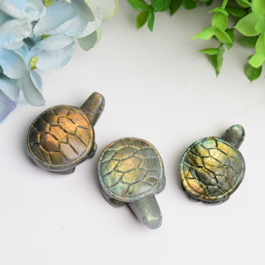 1.6" Labradorite Turtle Animal Crystal Carving Bulk Best Crystal Wholesalers