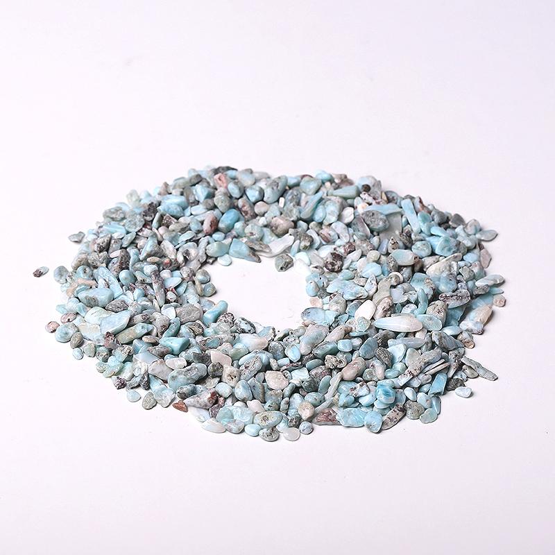 0.1kg 5-7mm Natural Larimar Chips Crystal Chips for Decoration Best Crystal Wholesalers