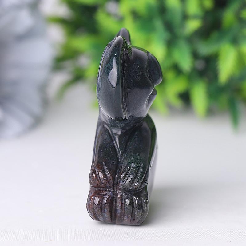 2" Moss Agate Koala Crystal Carving Animal Bulk Best Crystal Wholesalers