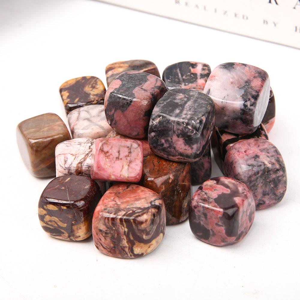 0.1kg Rhodonite Cubes Bag bulk tumbled stone Best Crystal Wholesalers