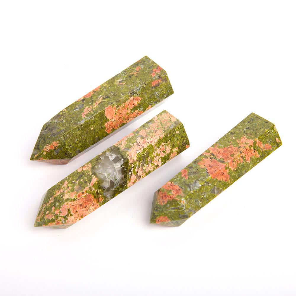 Set of 3 Unakite Towers Points Bulk Best Crystal Wholesalers