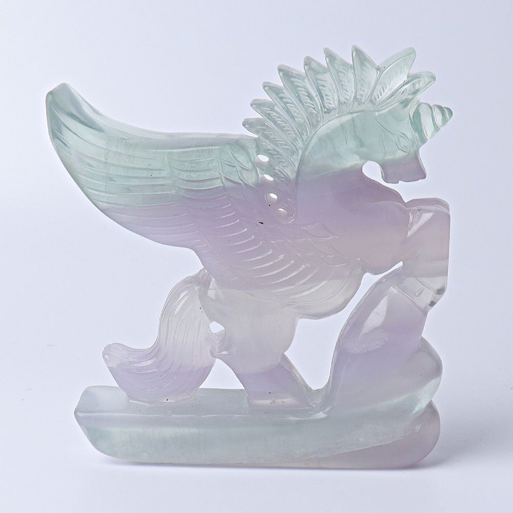 4.5" Fluorite Pegasus Crystal Carvings Animal Bulk Best Crystal Wholesalers