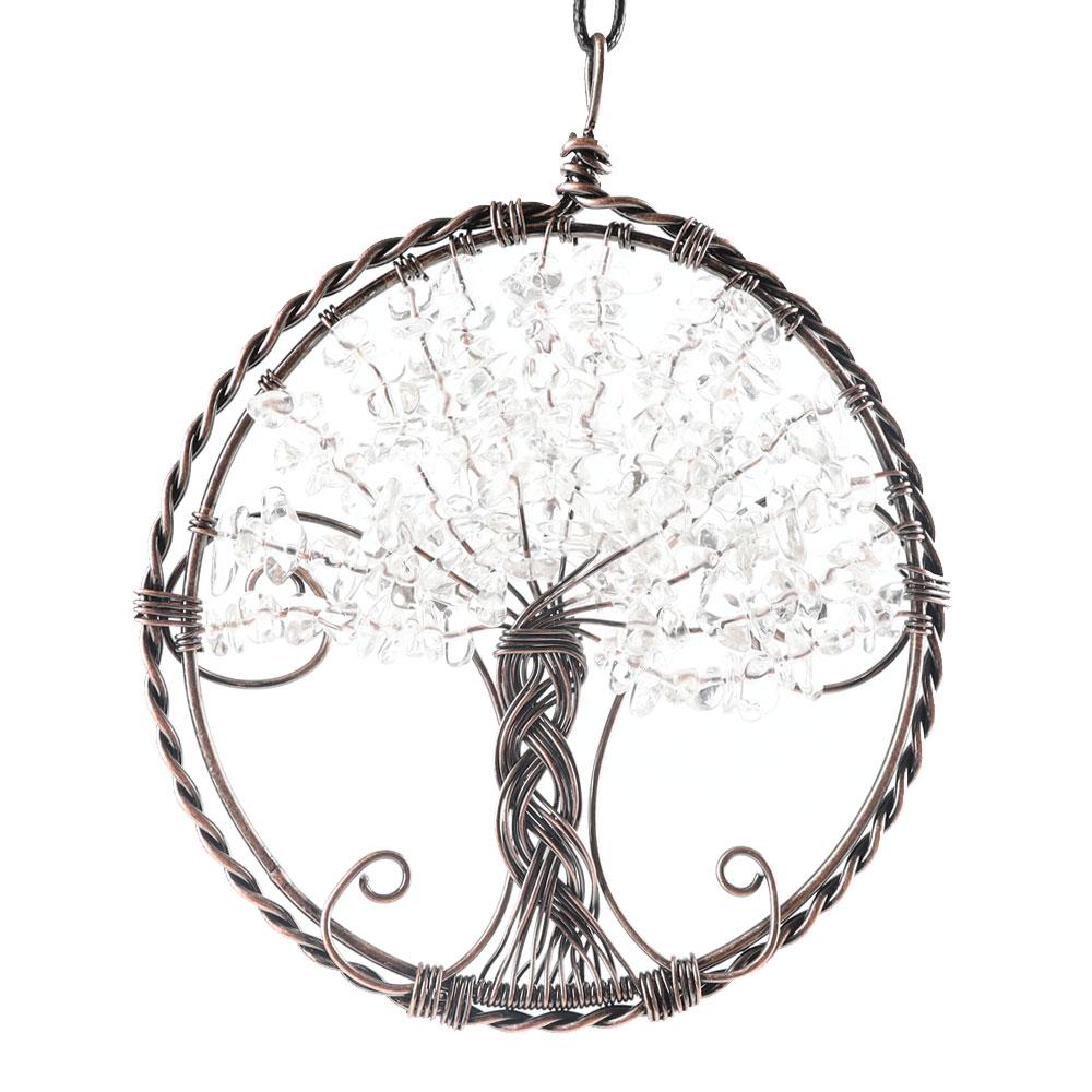 Clear Quartz Tree of Life Wire Wrapped Pendant Bulk & wholesale