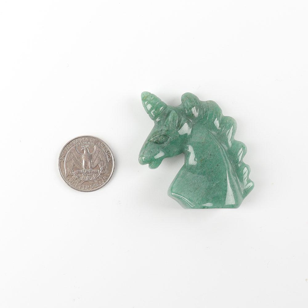 2" Green Aventurine Crystal Carving Unicorn Animal Bulk Best Crystal Wholesalers