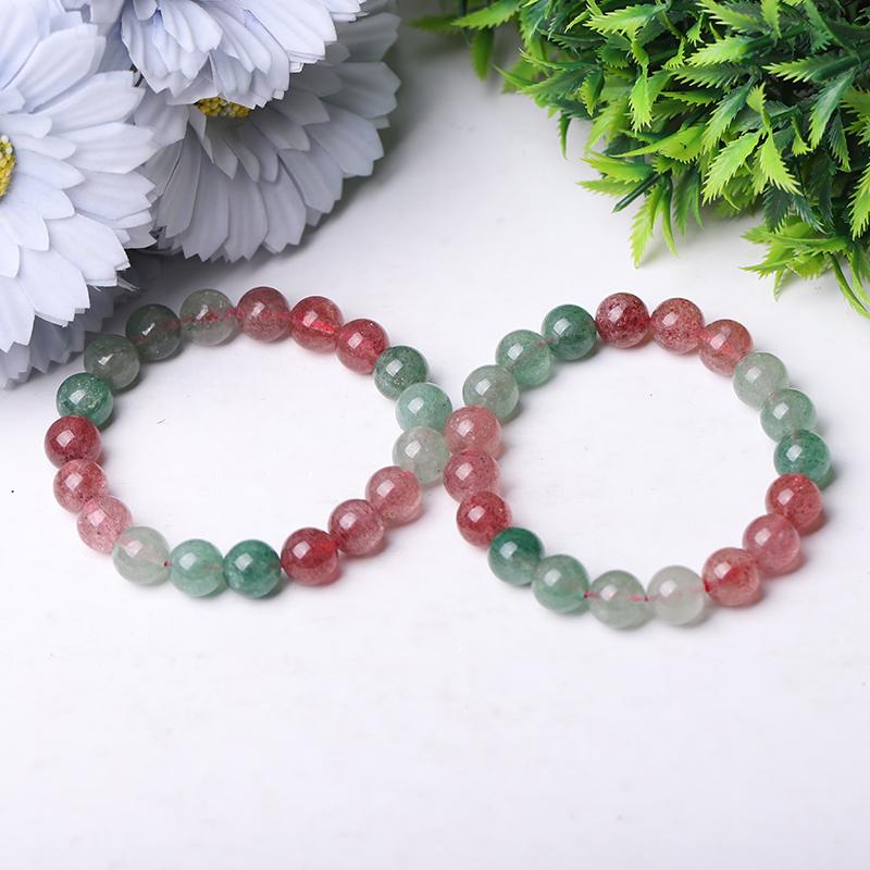 10mm Mixed Strawberry Quartz Bracelet Best Crystal Wholesalers