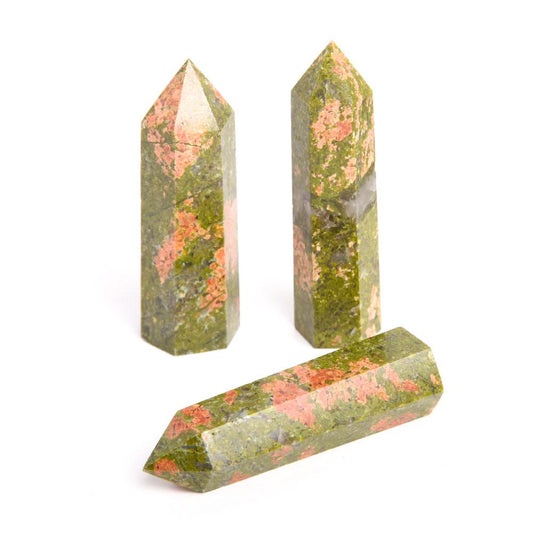 Set of 3 Unakite Towers Points Bulk Best Crystal Wholesalers