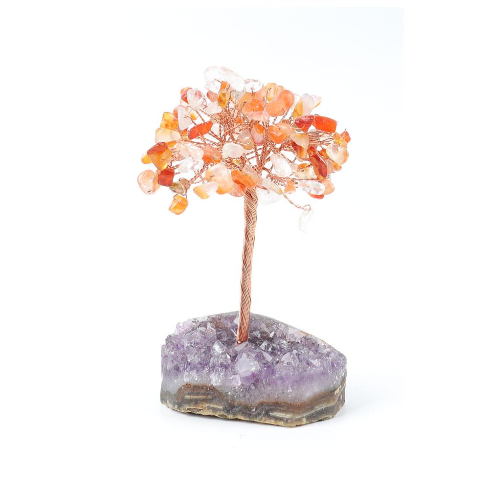 Crystal Chips Tree with Amethyst Cluster Base