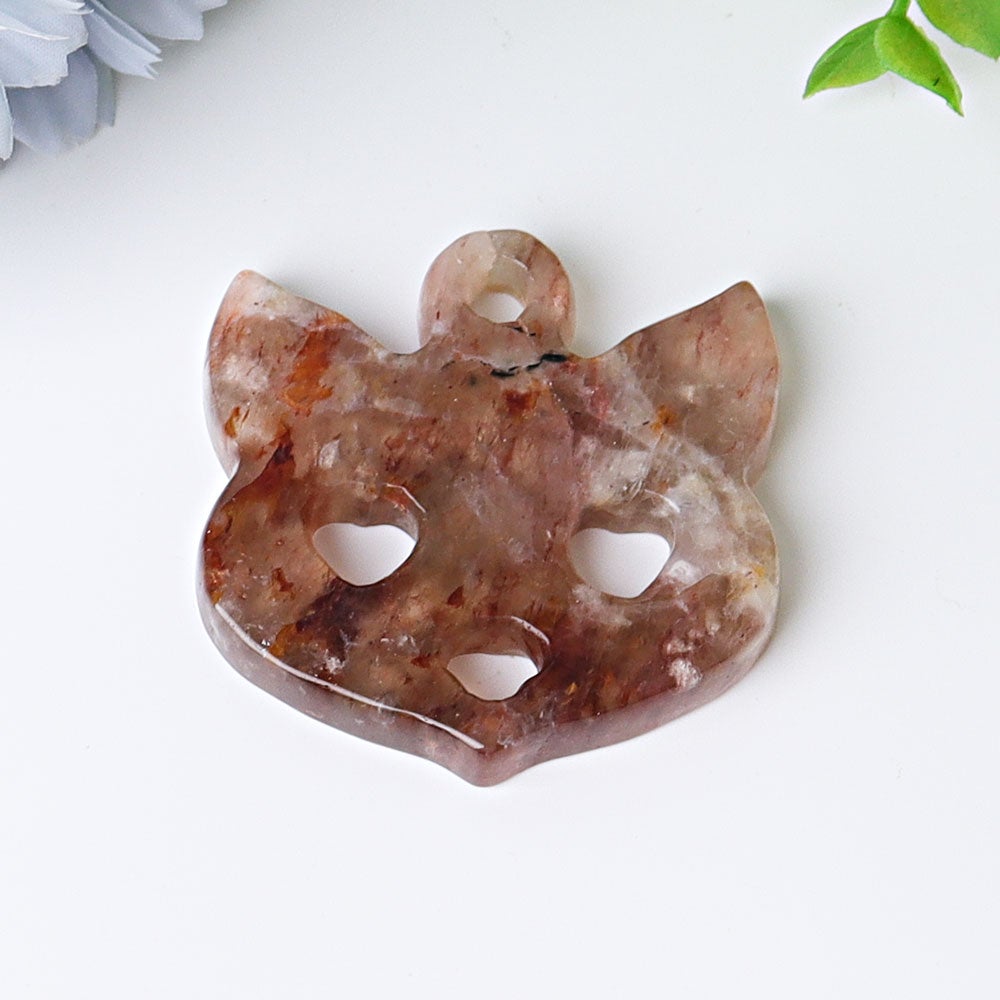 2" Fox Face Crystal Carvings Animal Bulk Best Crystal Wholesalers