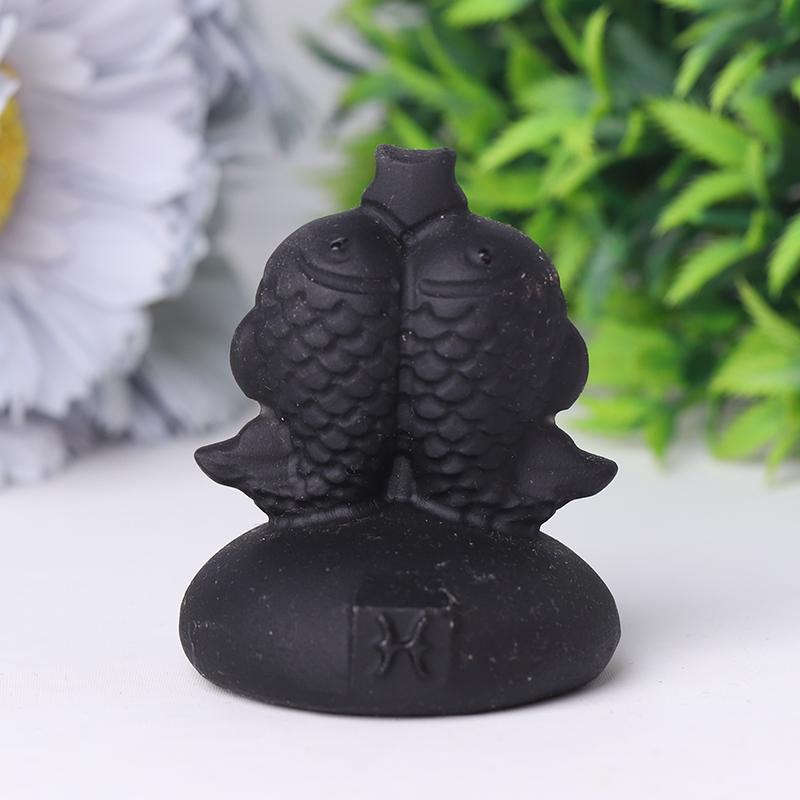 2" Black Obsidian Crystal Carvings Cartoon Bulk Best Crystal Wholesalers