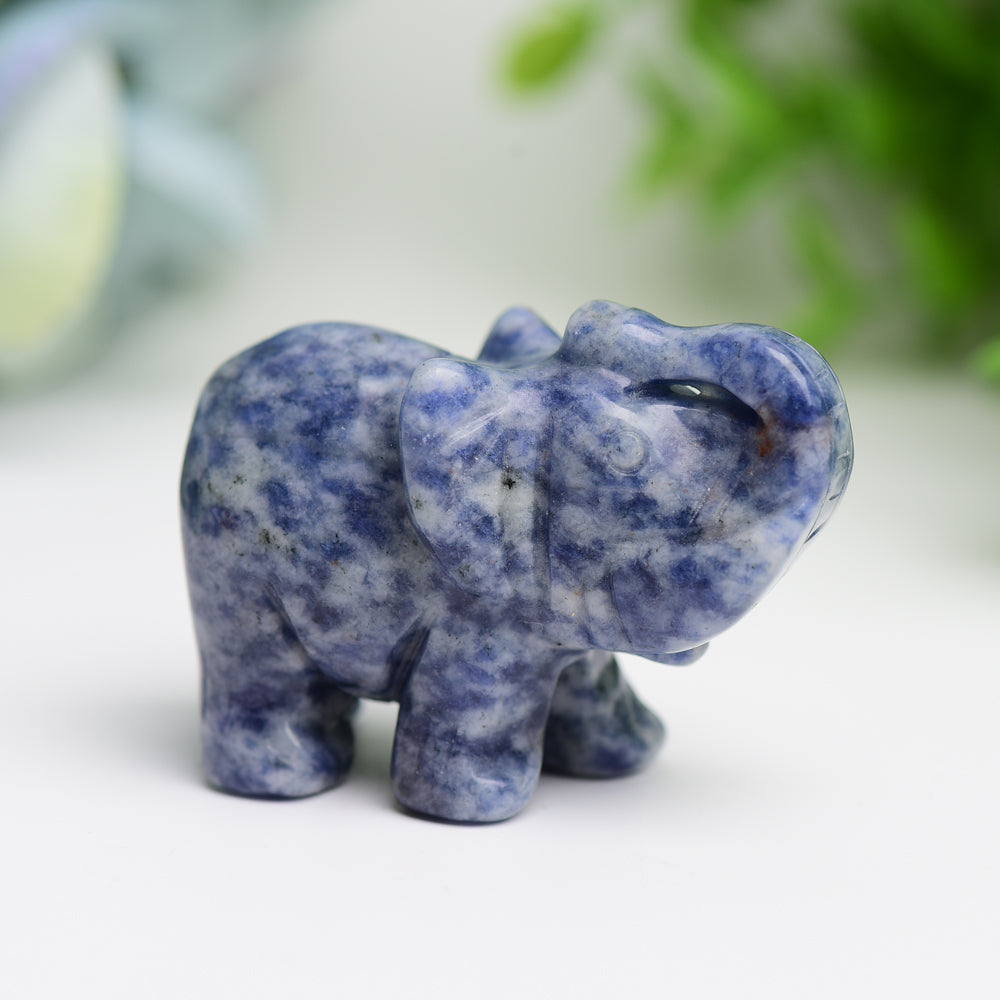 2.0" Mixed Crystal Elephant Animal Crystal Carving Bulk Best Crystal Wholesalers