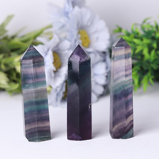 High Quality Crystal Wand Towers Points BulkColorful Fluorite Tower Small Rainbow Fluorite Point Best Crystal Wholesalers