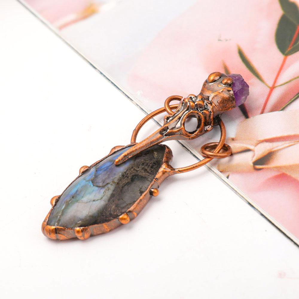 Labradorite Amethsyt Pendant Best Crystal Wholesalers