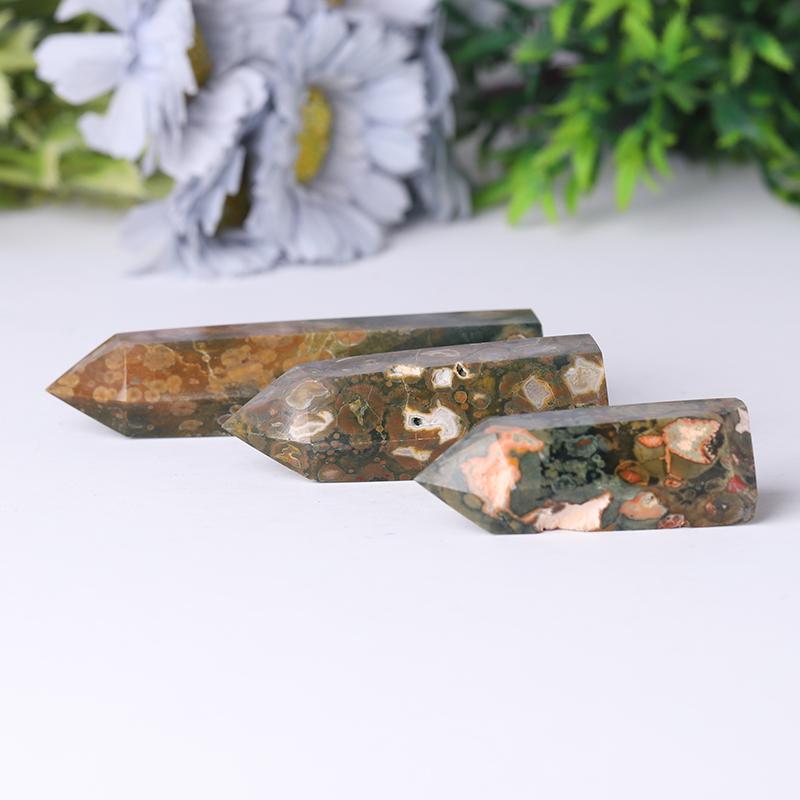 Hotsale Natural Rainforest Jasper Towers Points Bulk  Best Crystal Wholesalers