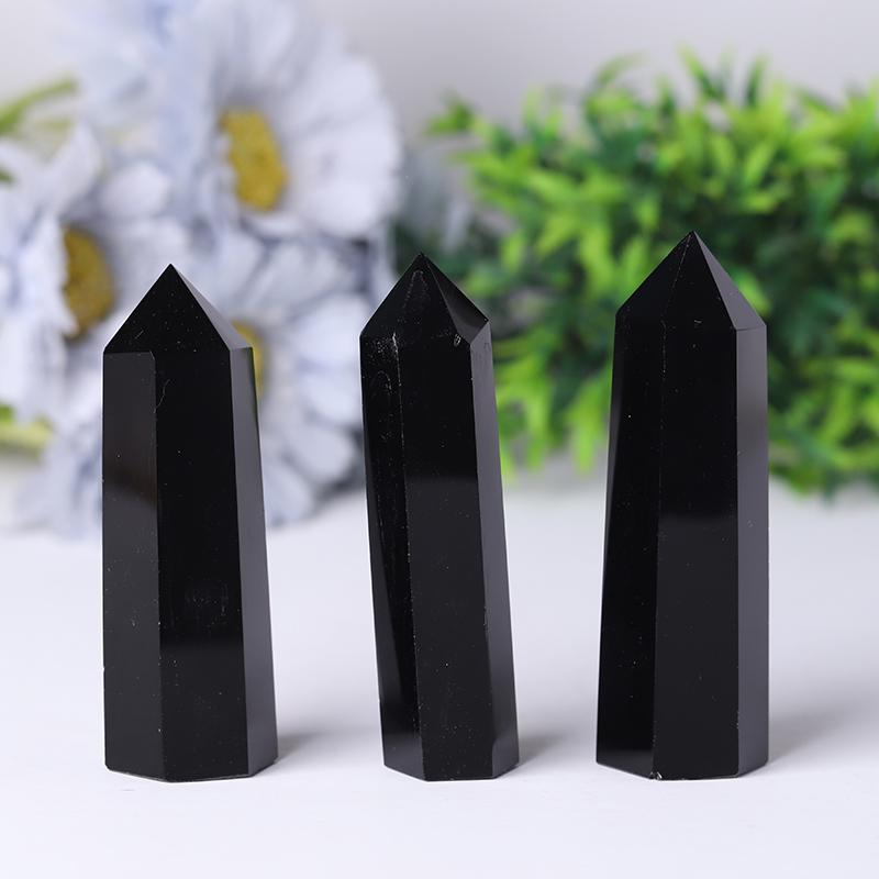 Black Obsidian Towers Points Bulk Polished Healing Tower Best Crystal Wholesalers