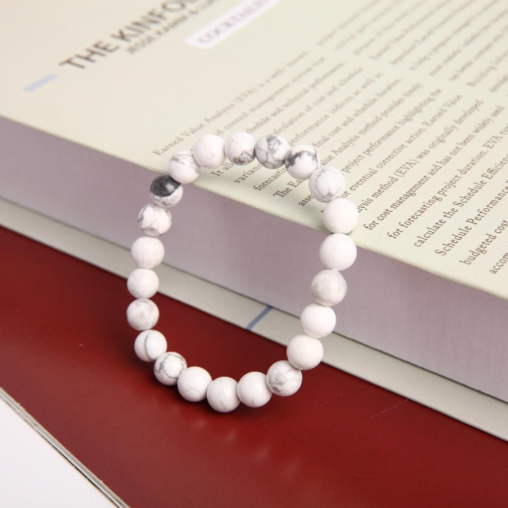 8mm Howlite Crystal Bracelet Best Crystal Wholesalers