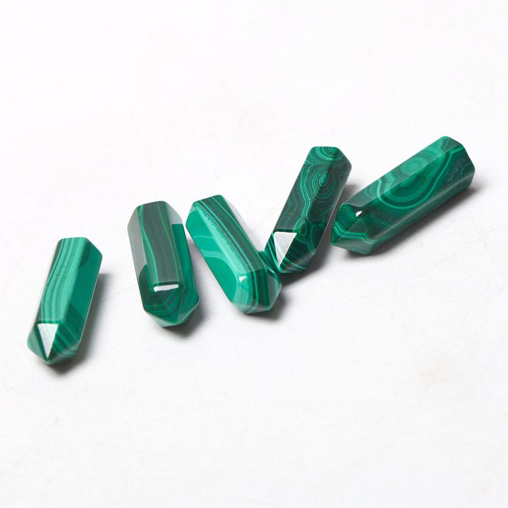 1" Natural Malachite Crystal Tiny Towers Points Bulk For DIY Discount Best Crystal Wholesalers