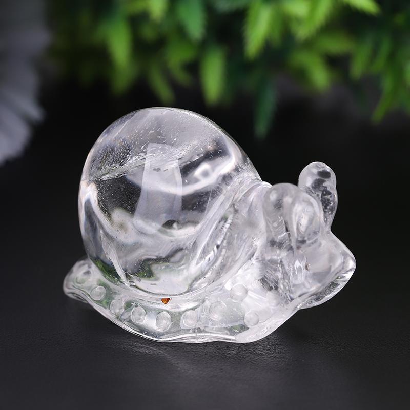 3" Clear Quartz Snail Crystal Carvings Animal Bulk Best Crystal Wholesalers