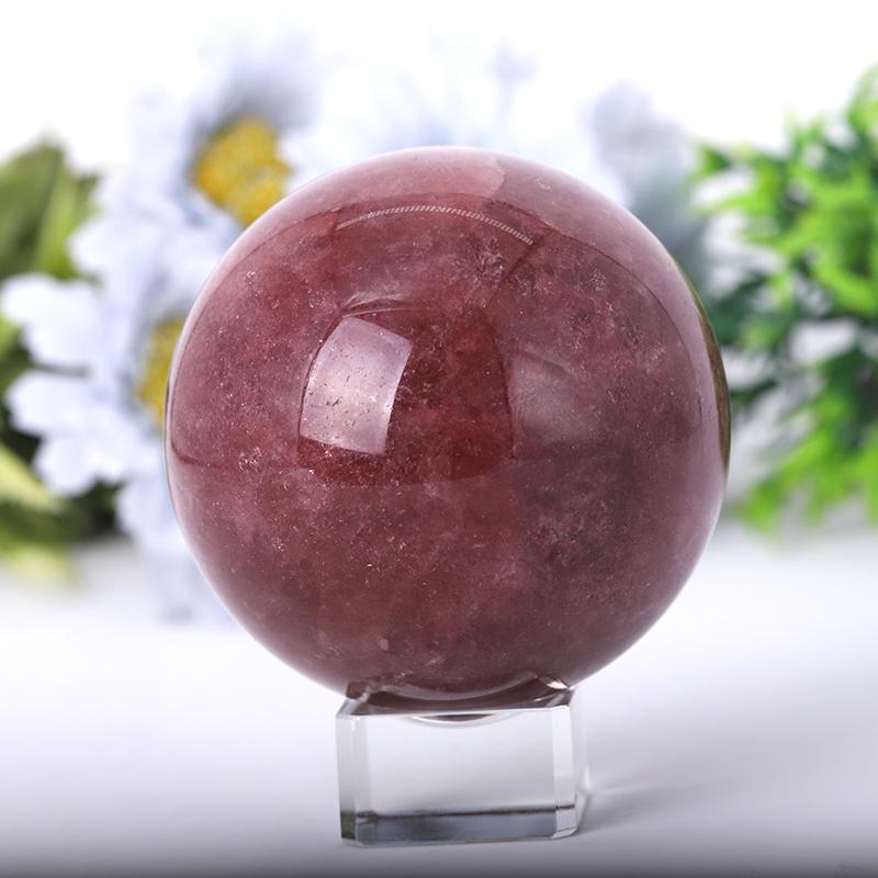 2.0"-4.5" Strawberry Quartz Sphere Best Crystal Wholesalers