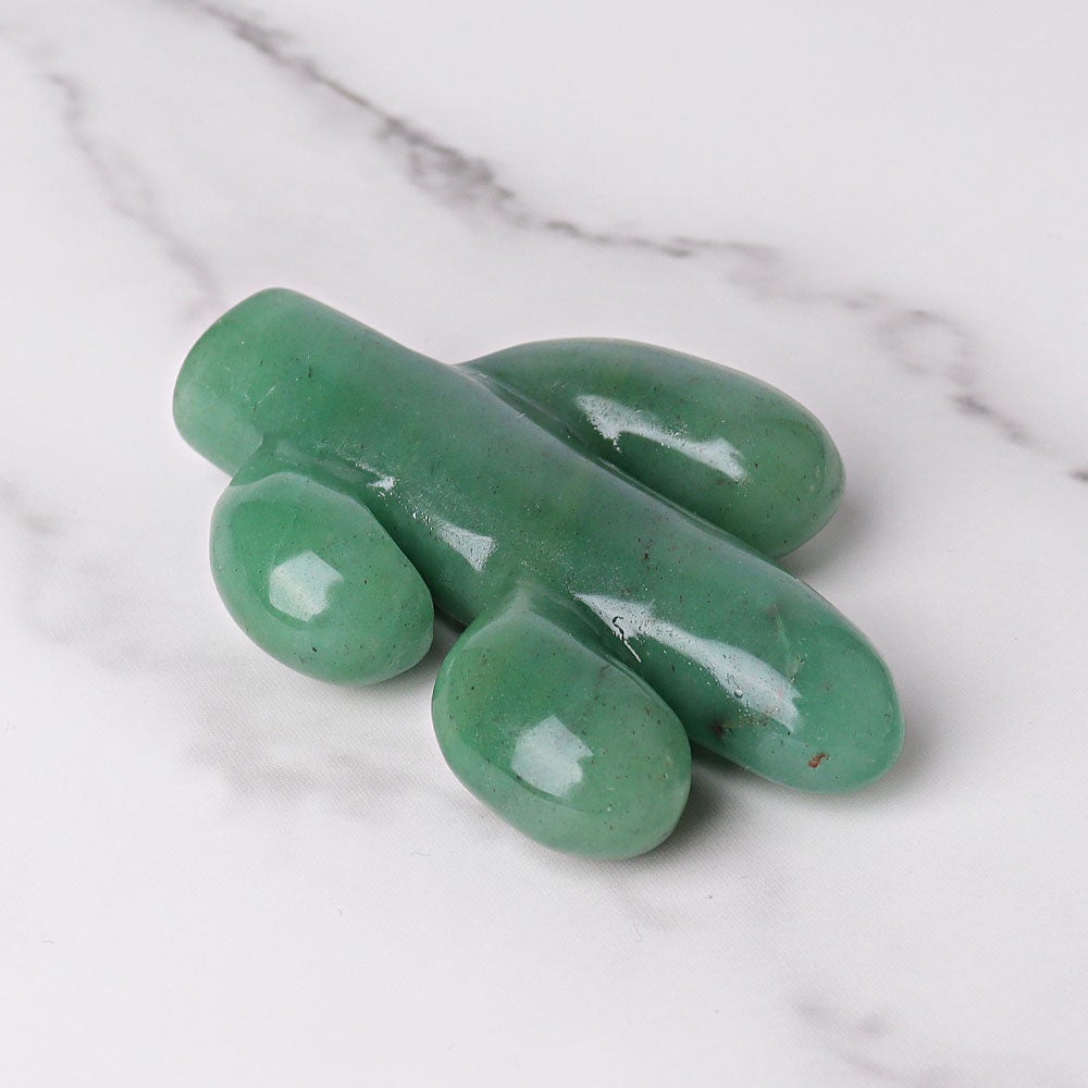 3.1" Green Aventurine Cactus Crystal Carvings Plants Bulk Best Crystal Wholesalers