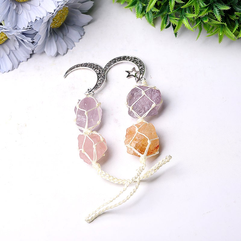 8.0" Citrine Amethyst Raw Stone Crystal Hanging Best Crystal Wholesalers