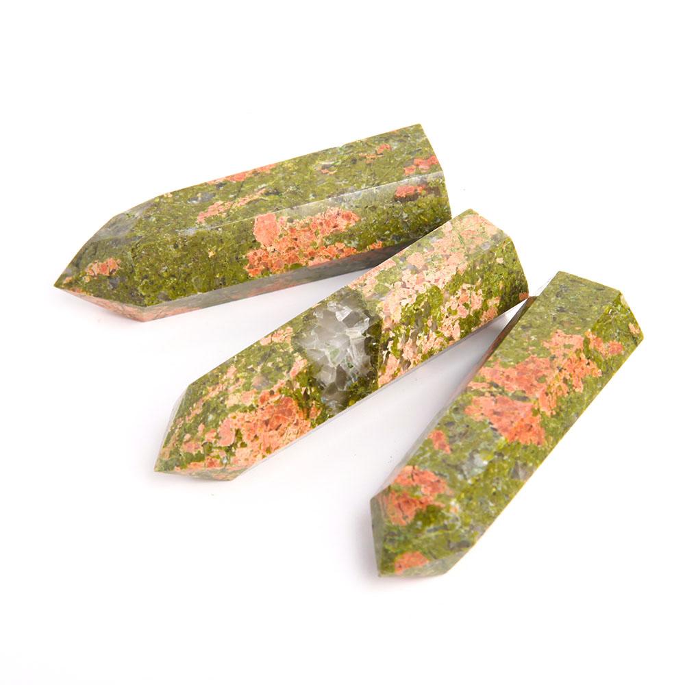 Set of 3 Unakite Towers Points Bulk Best Crystal Wholesalers