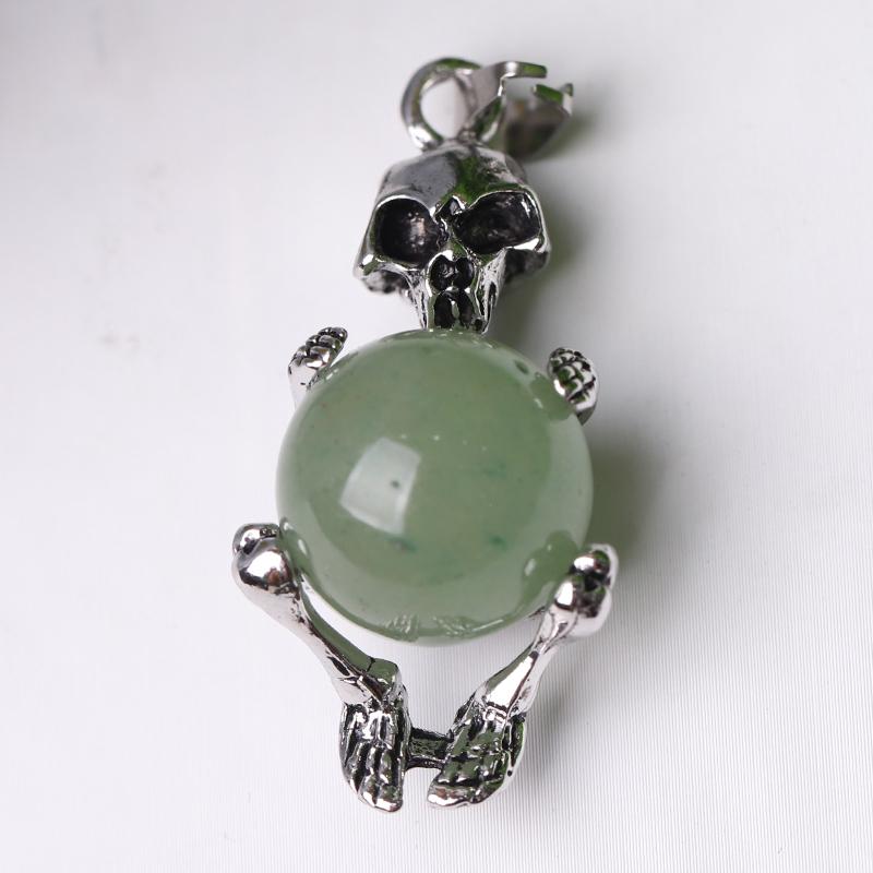 Wholesale Silver Skeleton Wrapped Round Ball Crystal Pendant Best Crystal Wholesalers