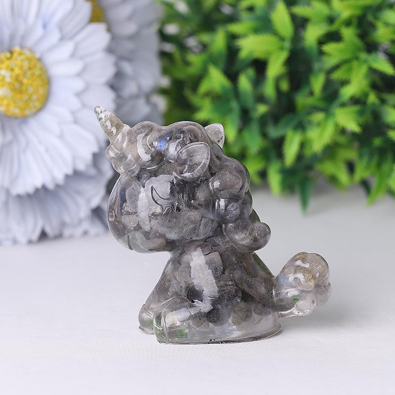 2.5"-3.0" Resin Unicorn Crystal Carvings Best Crystal Wholesalers