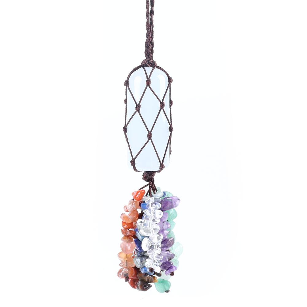 Natural Raw Clear Crystal Healing Stone Chakra Tassels Hanging Ornament Best Crystal Wholesalers