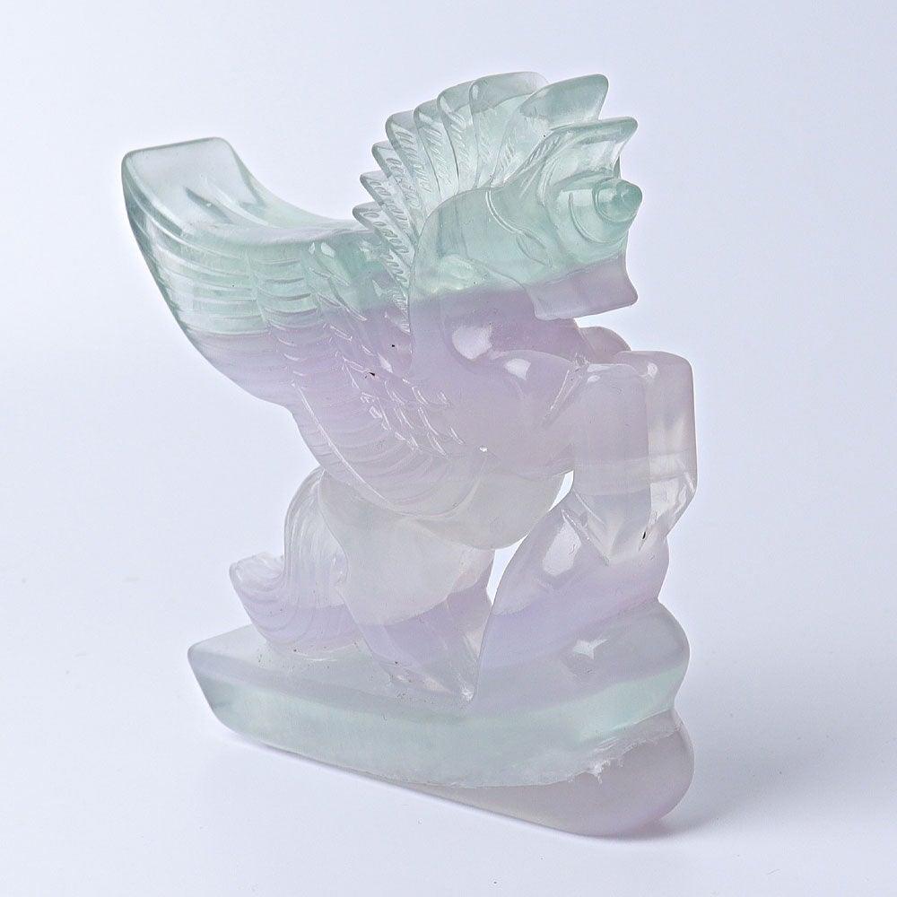 4.5" Fluorite Pegasus Crystal Carvings Animal Bulk Best Crystal Wholesalers