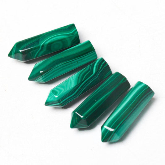 1" Natural Malachite Crystal Tiny Towers Points Bulk For DIY Discount Best Crystal Wholesalers