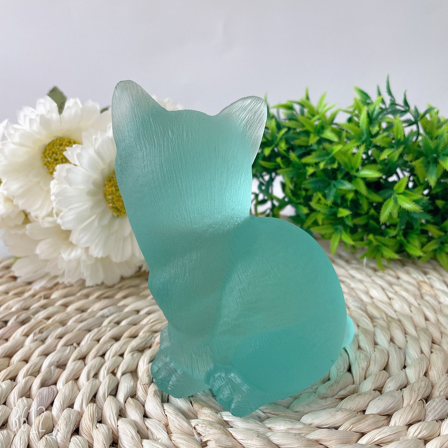 4.7" Glass Cat Crystal Carvings Animal  Best Crystal Wholesalers