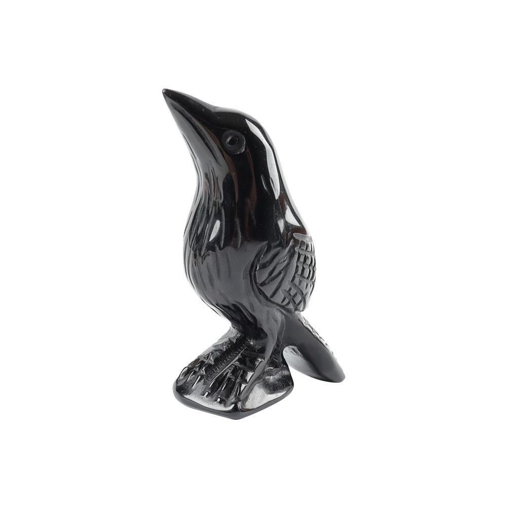 Black Obsidian Crystal Carving Animal Bulk Crow Free Form Best Crystal Wholesalers