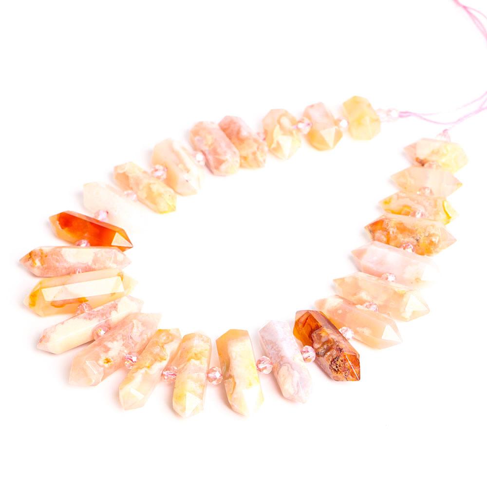 Flower Agate Crystal Point Chain String for DIY Best Crystal Wholesalers