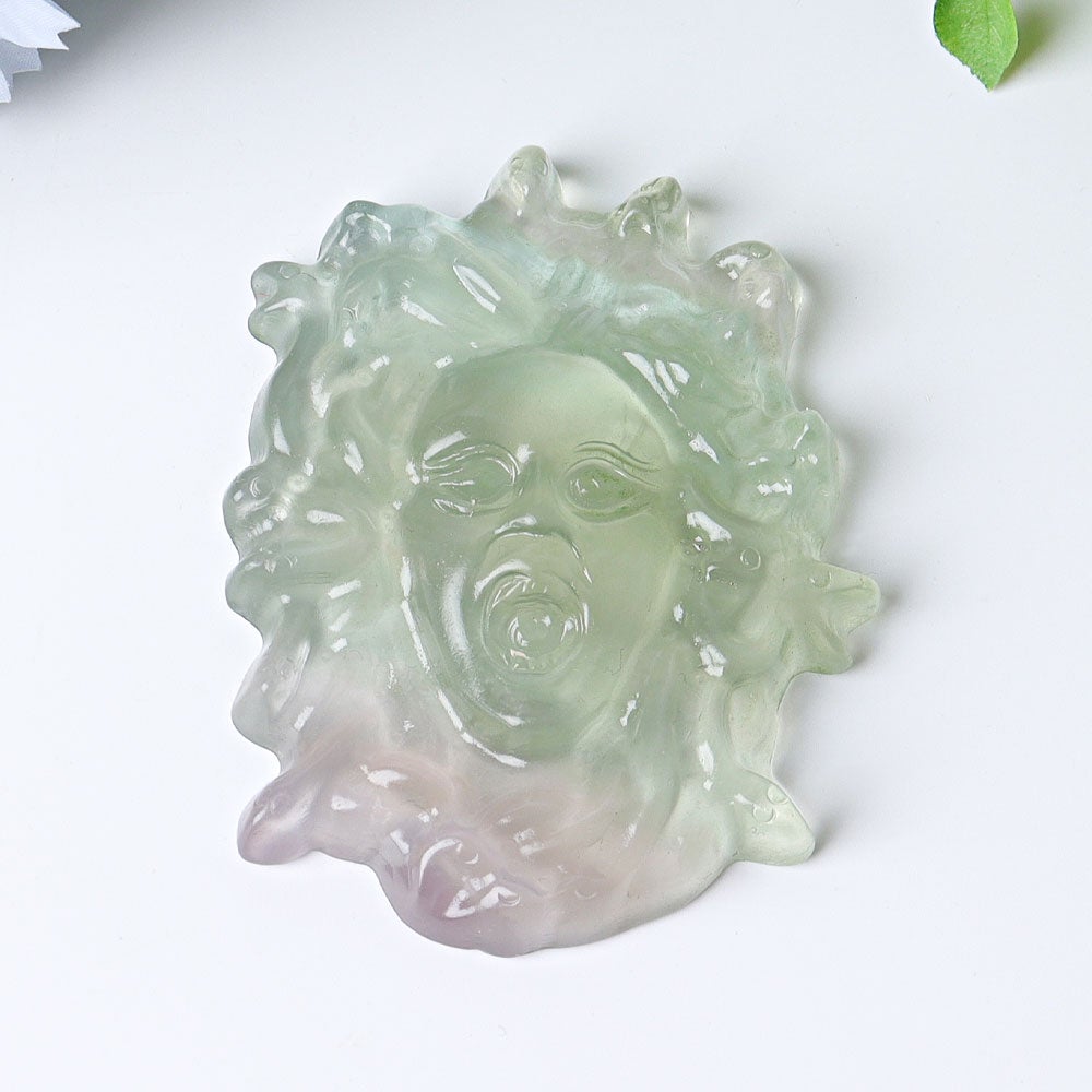 3" Fluorite Medusa Crystal Carvings Best Crystal Wholesalers